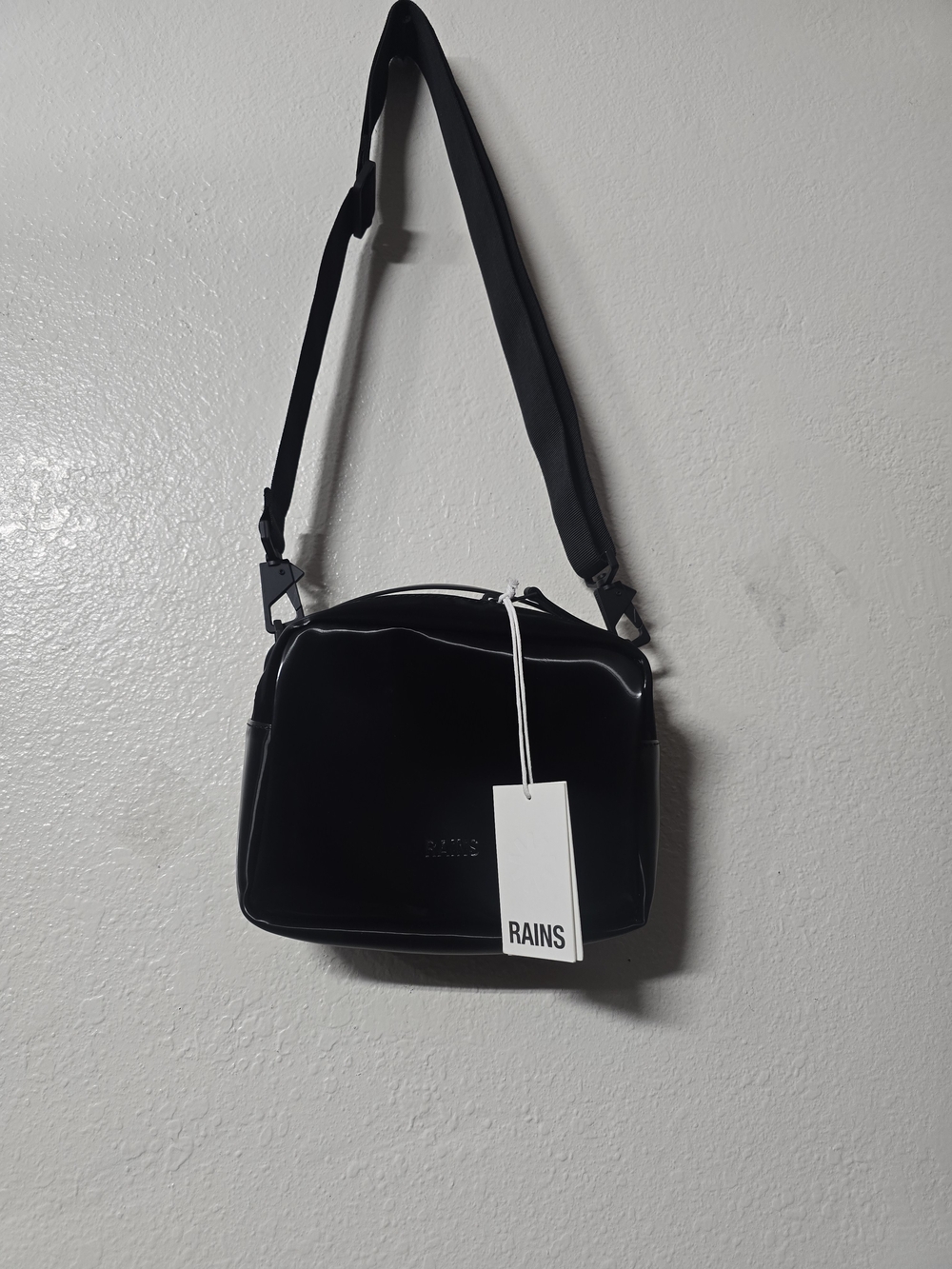 RAINS Black Crossbody Bag - Sleek Women's Shoulder Bag